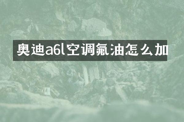 奥迪a6l空调氟油怎么加