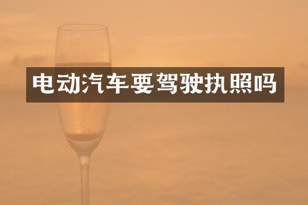 电动汽车要驾驶执照吗