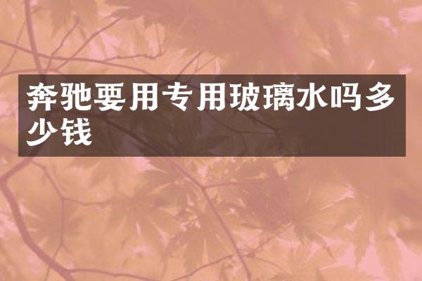 奔驰要用专用玻璃水吗多少钱