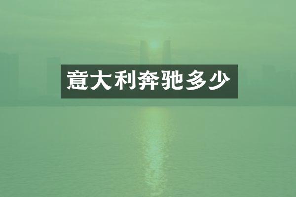 意大利奔驰多少