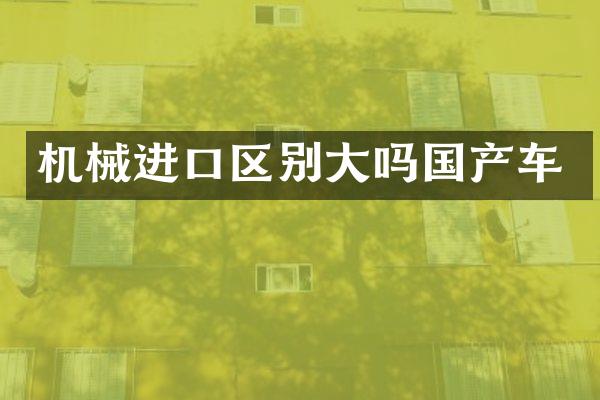 机械进口区别大吗国产车