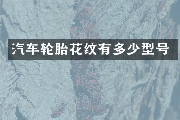 汽车轮胎花纹有多少型号