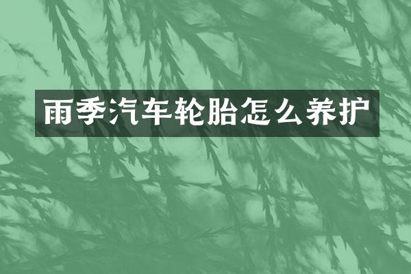 雨季汽车轮胎怎么养护