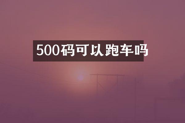 500码可以跑车吗