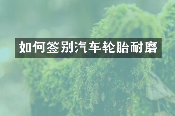 如何签别汽车轮胎耐磨
