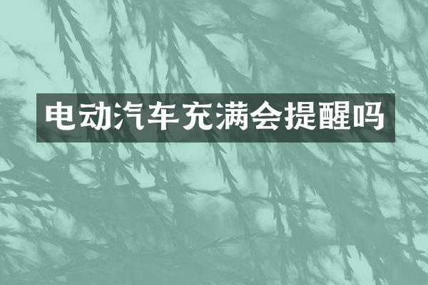 电动汽车充满会提醒吗