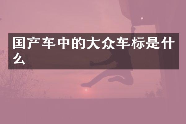 国产车中的大众车标是什么