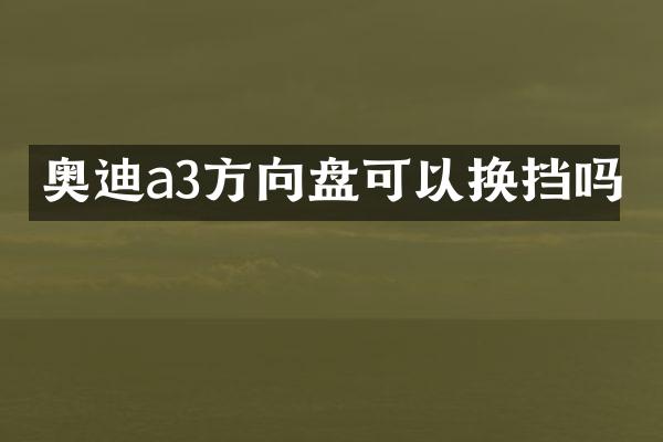 奥迪a3方向盘可以换挡吗