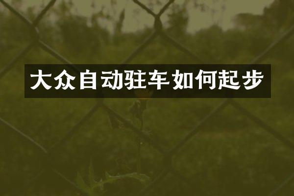 大众自动驻车如何起步