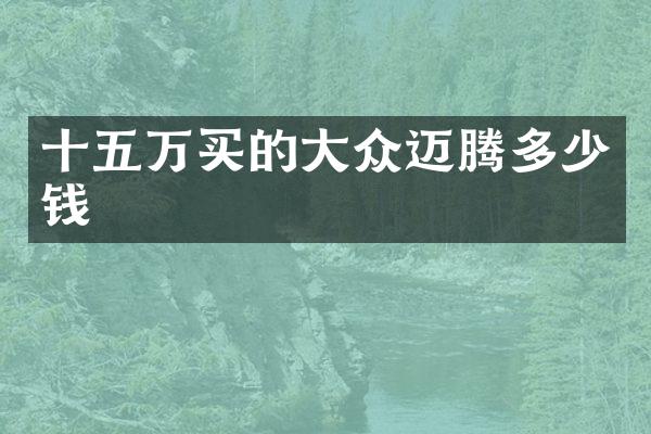 十五万买的大众迈腾多少钱