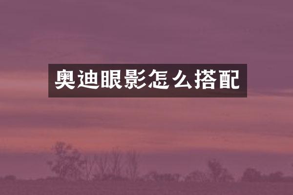 奥迪眼影怎么搭配