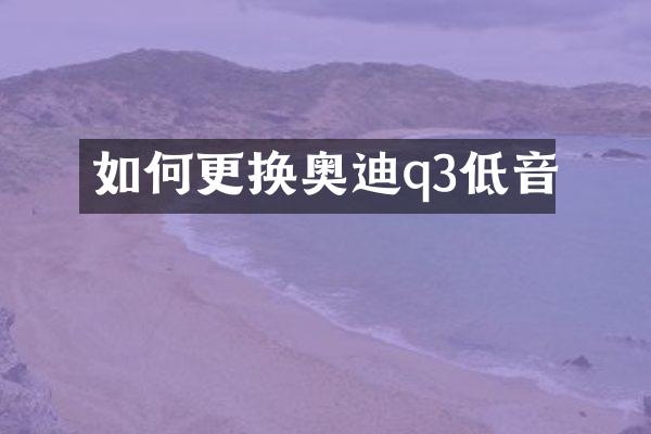 如何更换奥迪q3低音