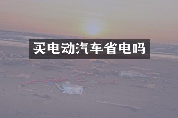 买电动汽车省电吗