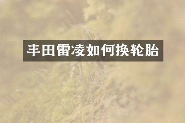 丰田雷凌如何换轮胎