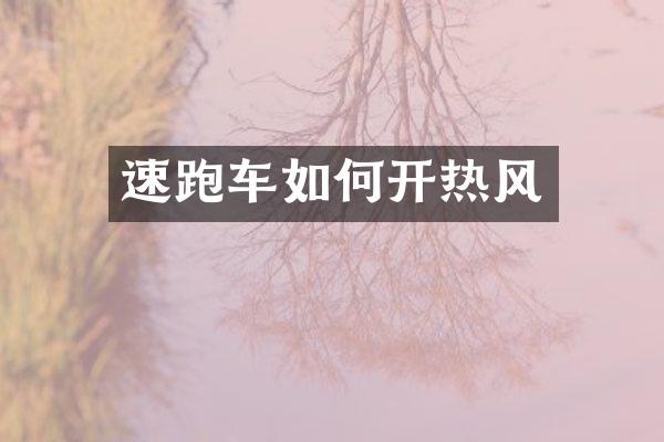速跑车如何开热风