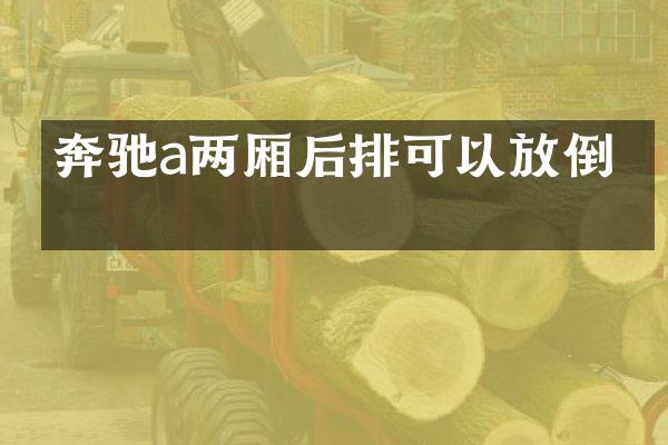 奔驰a两厢后排可以放倒吗