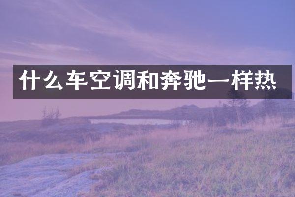 什么车空调和奔驰一样热