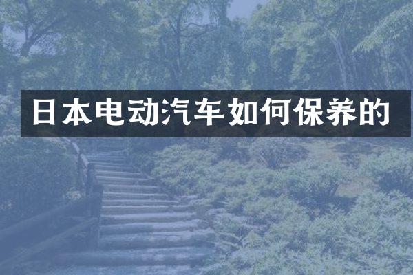 日本电动汽车如何保养的