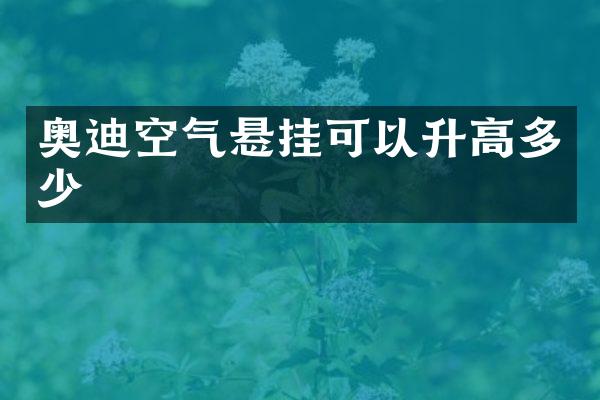奥迪空气悬挂可以升高多少