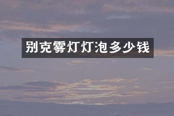 别克雾灯灯泡多少钱