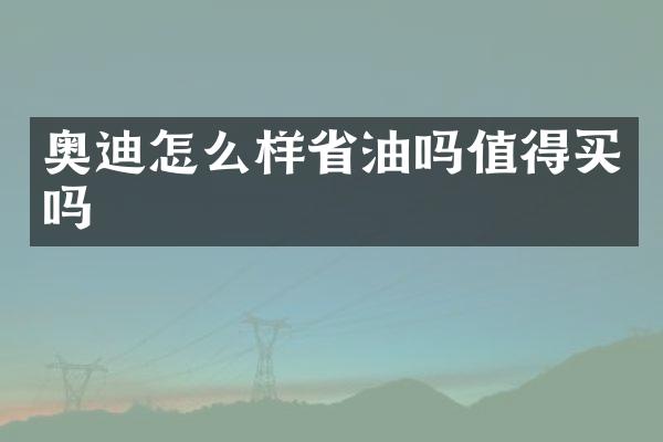 奥迪怎么样省油吗值得买吗