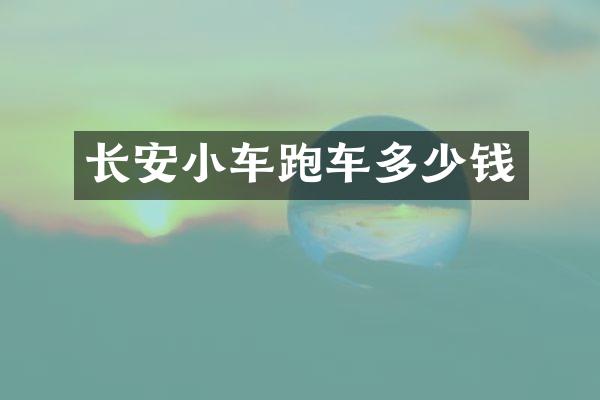 长安小车跑车多少钱