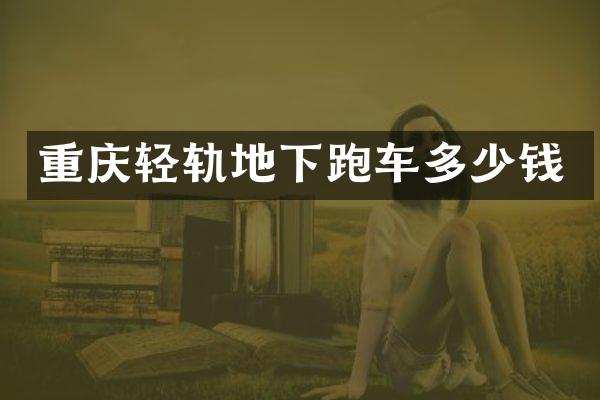 重庆轻轨地下跑车多少钱