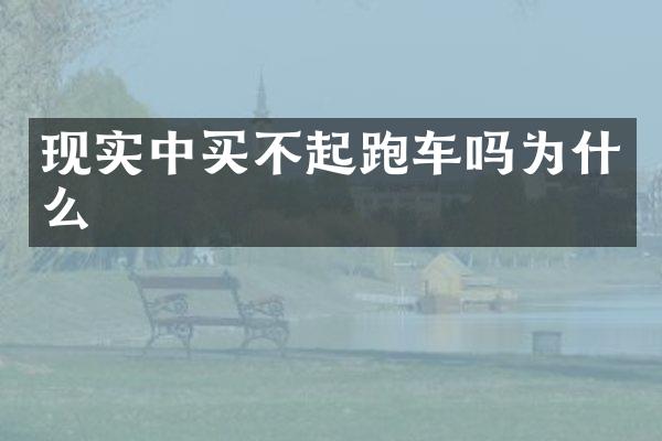 现实中买不起跑车吗为什么