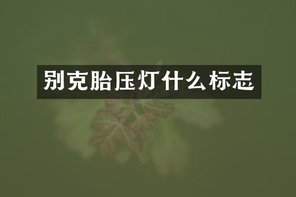 别克胎压灯什么标志