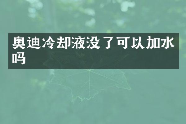 奥迪冷却液没了可以加水吗