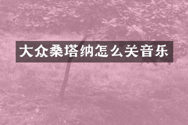大众桑塔纳怎么关音乐