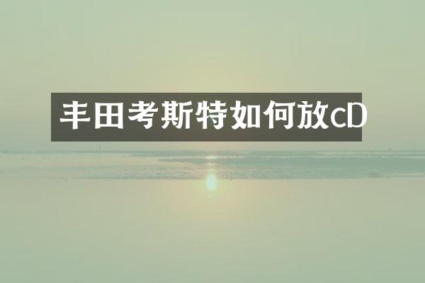 丰田考斯特如何放cD