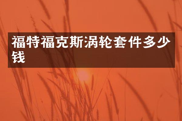 福特福克斯涡轮套件多少钱