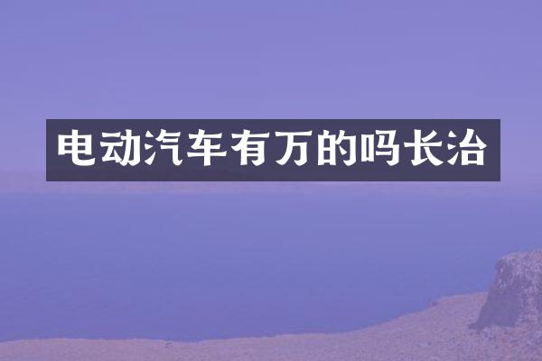 电动汽车有万的吗长治