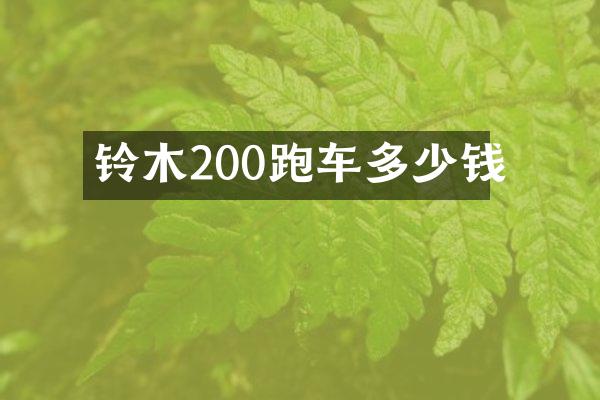 铃木200跑车多少钱