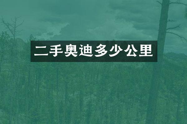 二手奥迪多少公里
