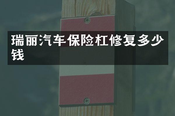 瑞丽汽车保险杠修复多少钱