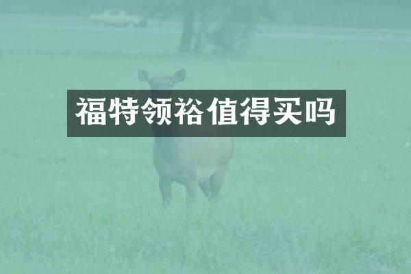 福特领裕值得买吗