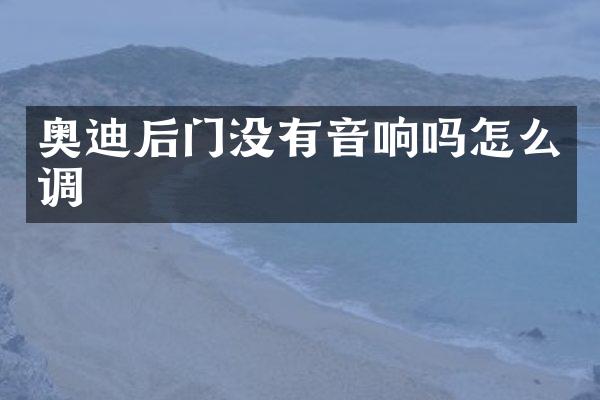 奥迪后门没有音响吗怎么调