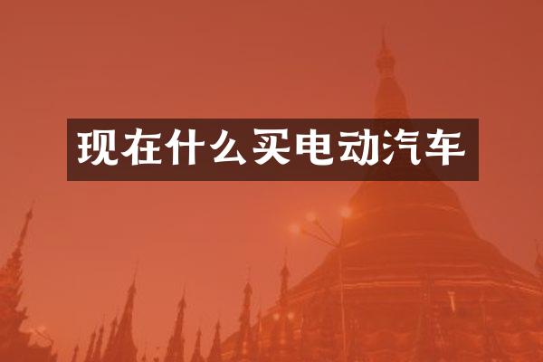 现在什么买电动汽车