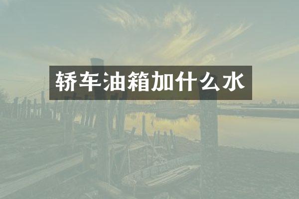 轿车油箱加什么水