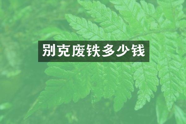 别克废铁多少钱
