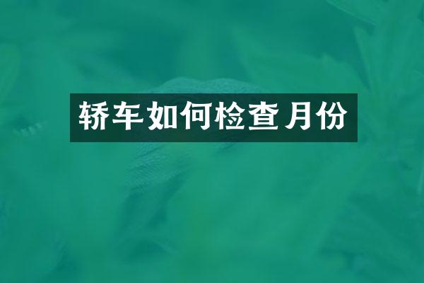 轿车如何检查月份