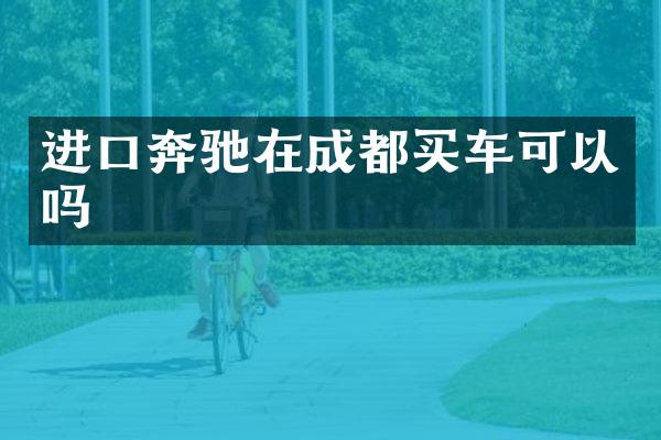 进口奔驰在成都买车可以吗