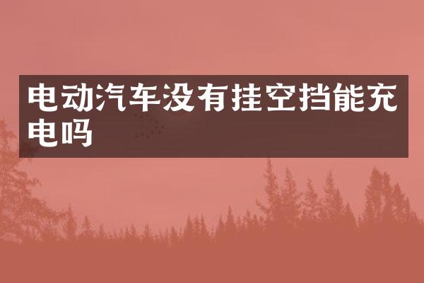 电动汽车没有挂空挡能充电吗