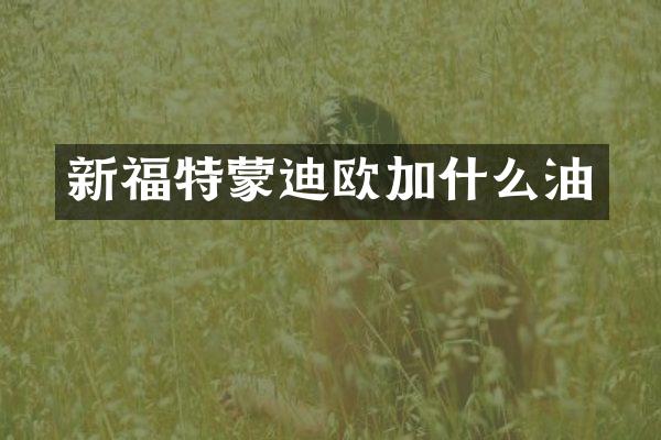 新福特蒙迪欧加什么油