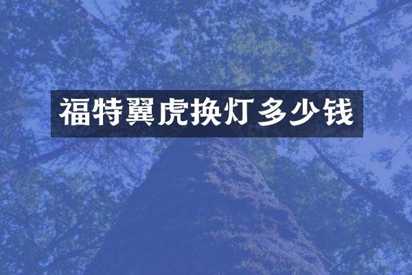 福特翼虎换灯多少钱