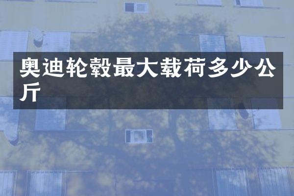 奥迪轮毂最大载荷多少公斤