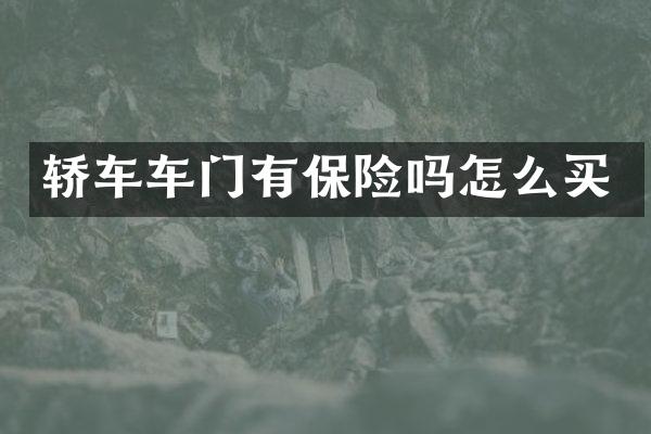 轿车车门有保险吗怎么买