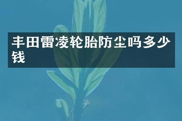 丰田雷凌轮胎防尘吗多少钱